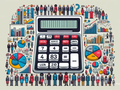 Illustrazione digitale con dashboard di analisi, grafici e persone in stile iconografico, con elementi multicolore legati a Scudo231