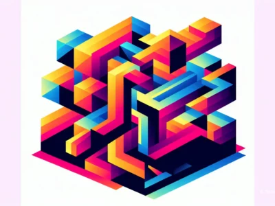 Scudo231® in grafica 3D colorata con blocchi in gradiente acceso e forme geometriche intrecciate su sfondo chiaro.