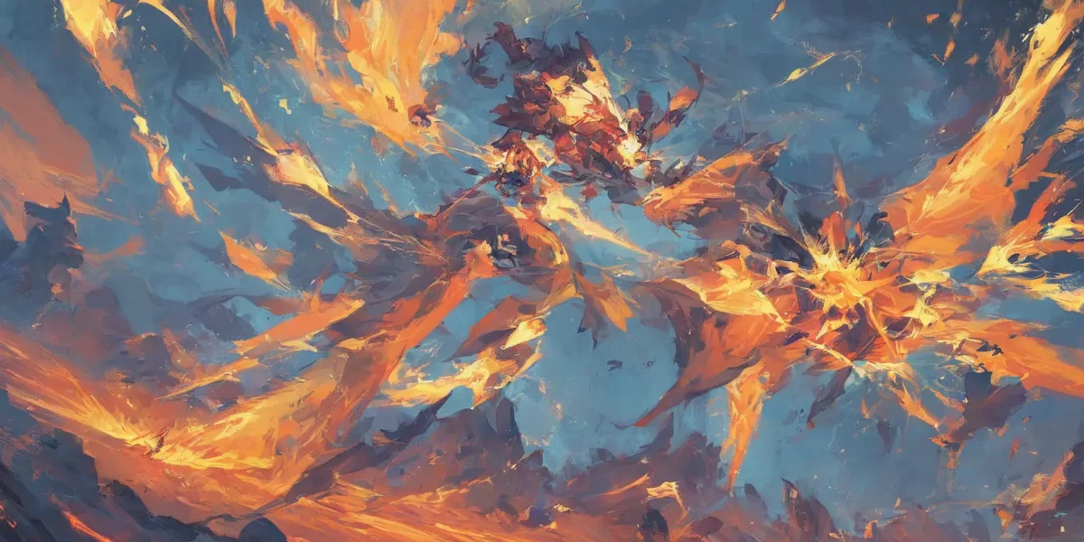 Forme astratte arancioni e gialle si diramano su uno sfondo blu, con il marchio Scudo231 nell’angolo inferiore destro.