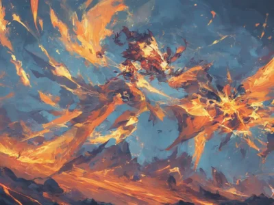 Forme astratte arancioni e gialle si diramano su uno sfondo blu, con il marchio Scudo231 nell’angolo inferiore destro.