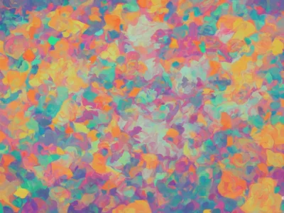 Una trama astratta di pennellate sovrapposte in arancio, turchese, viola e giallo, con la firma Scudo231® in basso a destra.
