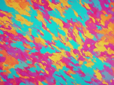 Sfondo astratto multicolore con pennellate turchesi, gialle, magenta e arancioni e logo Scudo231® nell’angolo